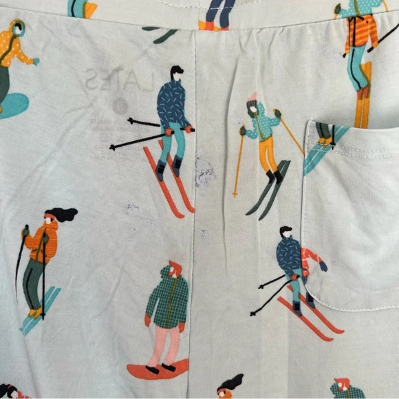 Lates by Kate ski skier print drawstring Pajama joggers Pants 9537 - Picture 5 of 10